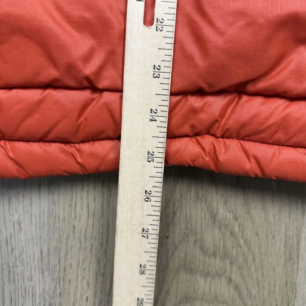 Vintage Gladding Vest Mens XL Orange Nylon Puffer Snap Front Ski 70s Outdoor